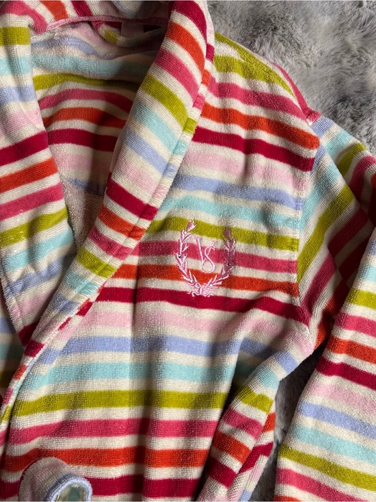 Victoria's Secret Other - Vintage 2005 Victoria’s Secret Striped Terry Cloth Robe XS/S Y2K
